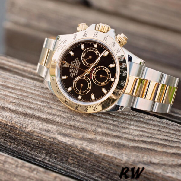 Rolex Daytona 116523 Stainless Steel Black Dial 40mm Mens Replica Watch - Image 4