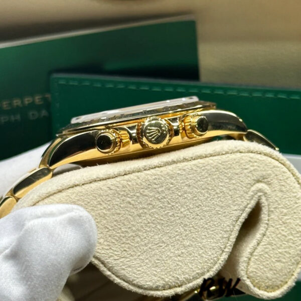 Rolex Daytona 116508 Yellow Gold Green Index Dial 40MM Mens Replica Watch - Image 6