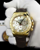 Rolex Daytona 116518 MOP Diamond Dial Yellow Gold 40mm Mens Replica Watch - Image 2