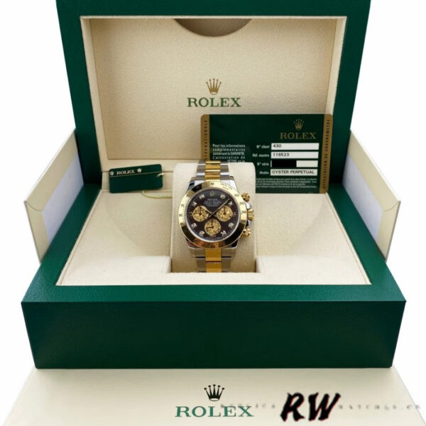 Rolex Daytona 116523 Dark MOP Black Dial 40mm Mens Replica Watch - Image 6