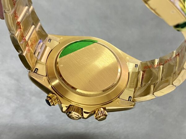 Rolex Daytona 116508 Yellow Gold Champagne Index Dial 40MM Mens Replica Watch - Image 9