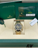Rolex Daytona 116508 Yellow Gold Black Diamond Dial 40MM Mens Replica Watch - Image 6