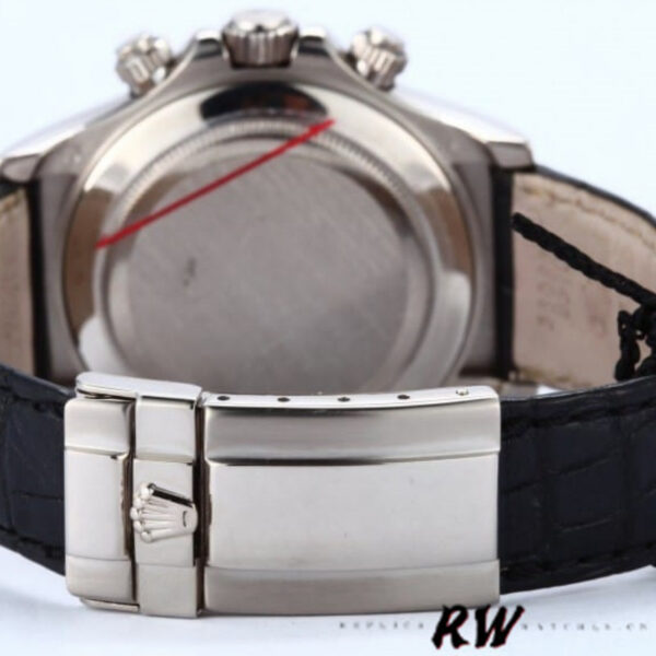 Rolex Cosmograph Daytona 116519 Gray dial Black Leather Strap 40mm Mens Replica Watch - Image 5