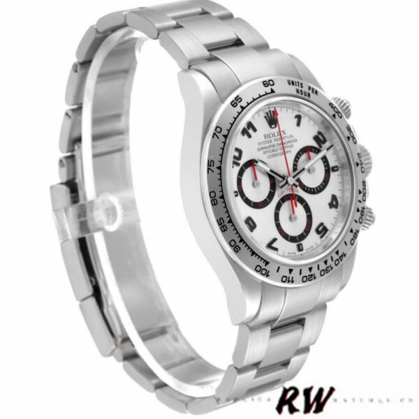 Rolex Cosmograph Daytona 116509 Silver Arabic Dial White Gold 40MM Mens Replica Watch - Image 2