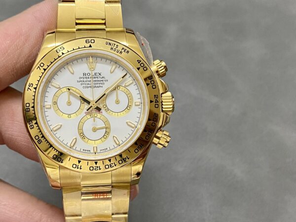 Rolex Cosmograph Daytona 116528 White Index Dial 40MM Mens Replica Watch - Image 3