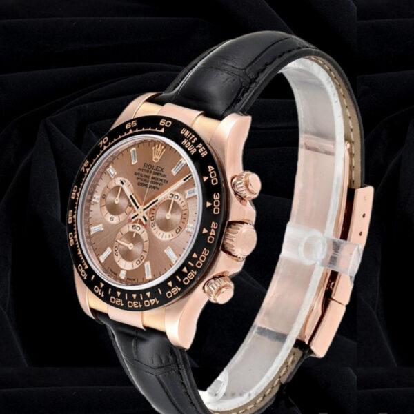Rolex Cosmograph Daytona 116515LN Leather strap Pink Dial 40mm Mens Replica Watch - Image 3