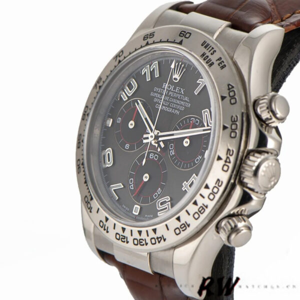 Rolex Daytona 116519 White Gold Grey Dial 40mm Mens Replica Watch - Image 4
