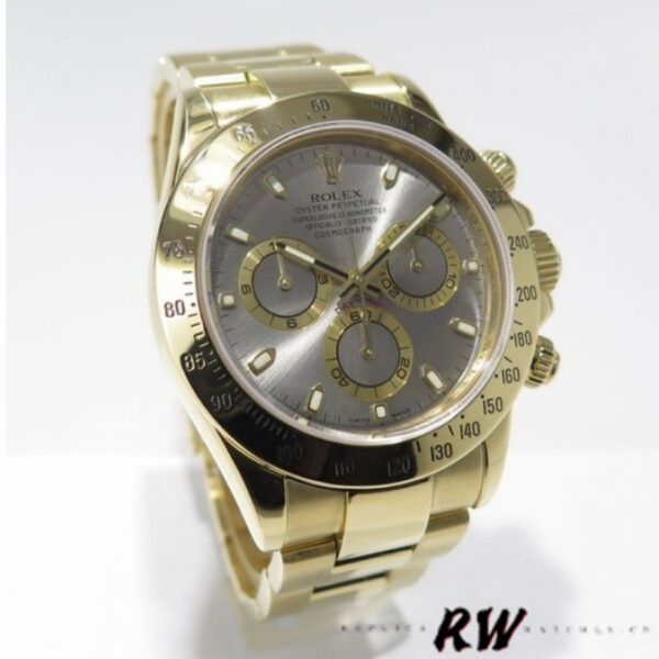 Rolex Cosmograph Daytona 116528 Grey Index Dial 40MM Mens Replica Watch - Image 2
