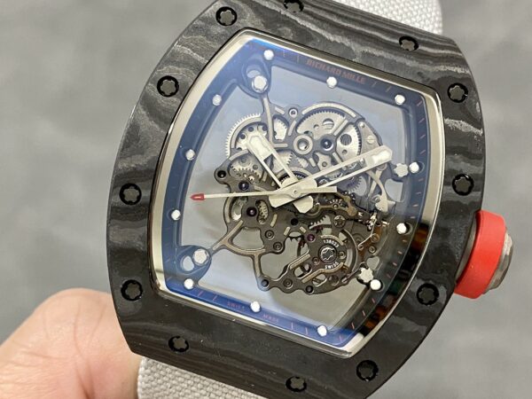 Richard Miller RM 055 RMUL2 NTPT Carbon Fiber Black Rubber Strap - Image 14