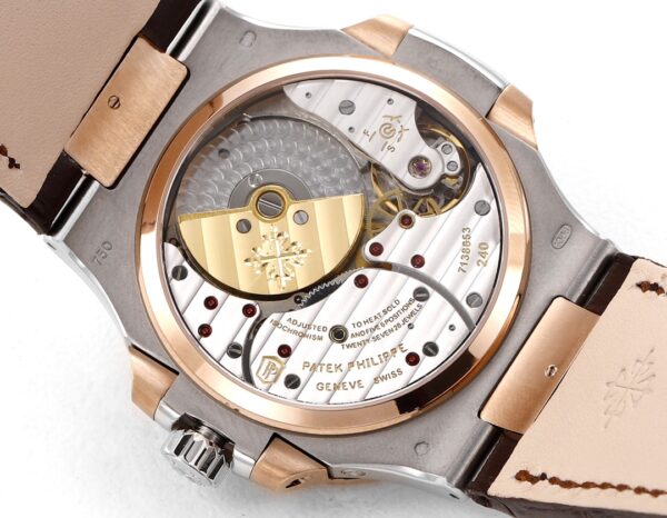 Patek Philippe Nautilus Moon Phases Rose & White Gold Slate Grey Dial 5712GR 001 - Image 7