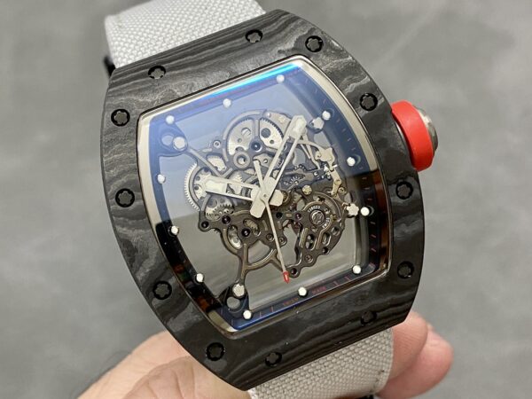 Richard Miller RM 055 RMUL2 NTPT Carbon Fiber Black Rubber Strap - Image 13