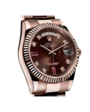 Replica Rolex Day-Date 128235 AR Rose Gold Wrapped Chocolate Dial - Image 4