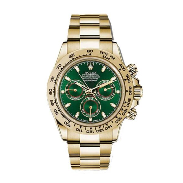 Rolex Cosmograph Daytona Oyster Yellow Gold Green Dial 116508-0013 Replica