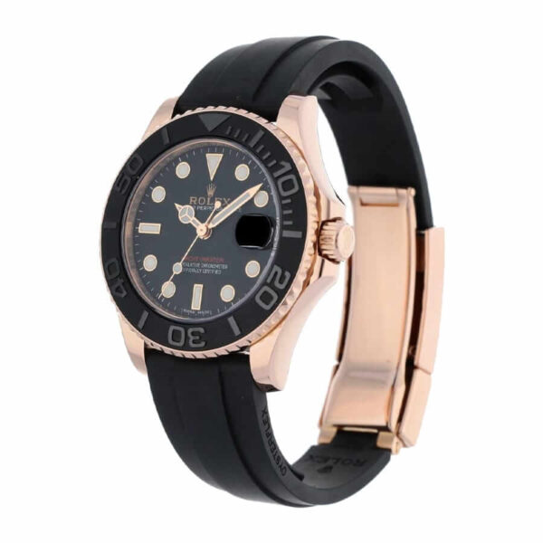 Replica Rolex Yacht-Master 116655 SATS Rose Gold Automatic Rubber Black Dial - Image 2