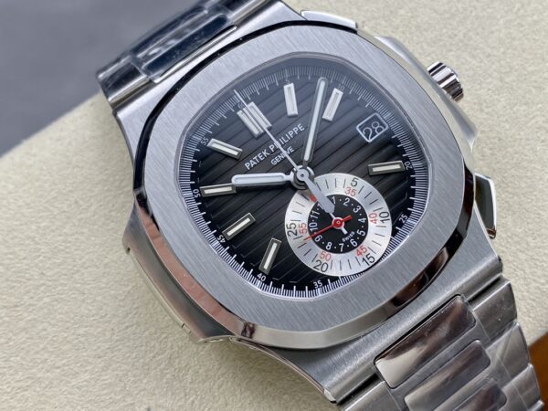 Patek Philippe Nautilus Chronograph Stainless Steel Black Dial 5980 1A 014 - Image 5