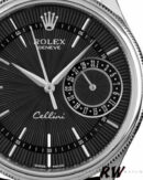 Replica Rolex Cellini Date 50519 Brown Leather Black Dial 39mm Mens Replica Watch - Image 2