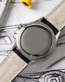 Replica Rolex Cellini Dual Time 50529 Silver Sunburst Dial Brown Leather Strap 39mm Mens Replica Watch - Image 8