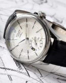 Replica Rolex Cellini Dual Time 50529 Silver Sunburst Dial Brown Leather Strap 39mm Mens Replica Watch - Image 4