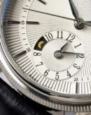 Replica Rolex Cellini Dual Time 50529 Silver Sunburst Dial Brown Leather Strap 39mm Mens Replica Watch - Image 5