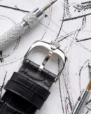 Replica Rolex Cellini Dual Time 50529 Silver Sunburst Dial Brown Leather Strap 39mm Mens Replica Watch - Image 9