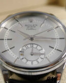 Replica Rolex Cellini Dual Time 50529 Silver Dial 39mm Mens Replica Watch - Image 5
