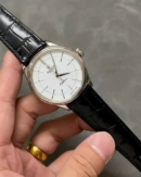 Replica Rolex Cellini Time 50509 Black Leather Strap White Dial 39mm Mens Replica Watch - Image 2