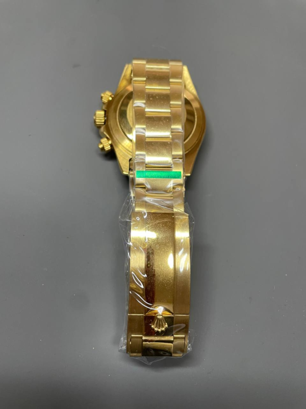 Rolex Daytona Cosmograph 116528 Yellow Gold White Dial Oyster Replica - Image 6