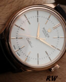 Replica Rolex Cellini Time 50505 Black Leather Strap White Dial 39mm Mens Replica Watch - Image 3