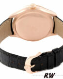 Replica Rolex Cellini Dual Time 50525 Silver Dial Black Leather Strap 39mm Mens Replica Watch - Image 15