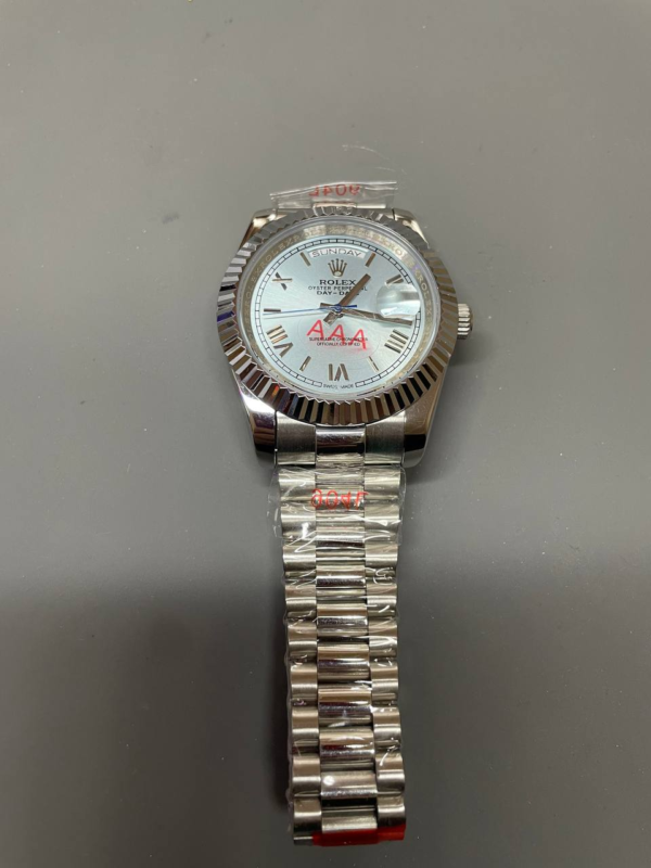 Rolex Day Date Ice Blue Grooved Replica - Image 2